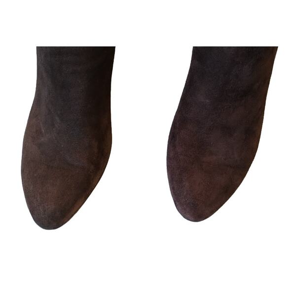 Cole Haan Soft Tall High Heels Brown Boots Suede Stiletto Pointy toe Size 10.5 - Picture 7 of 15